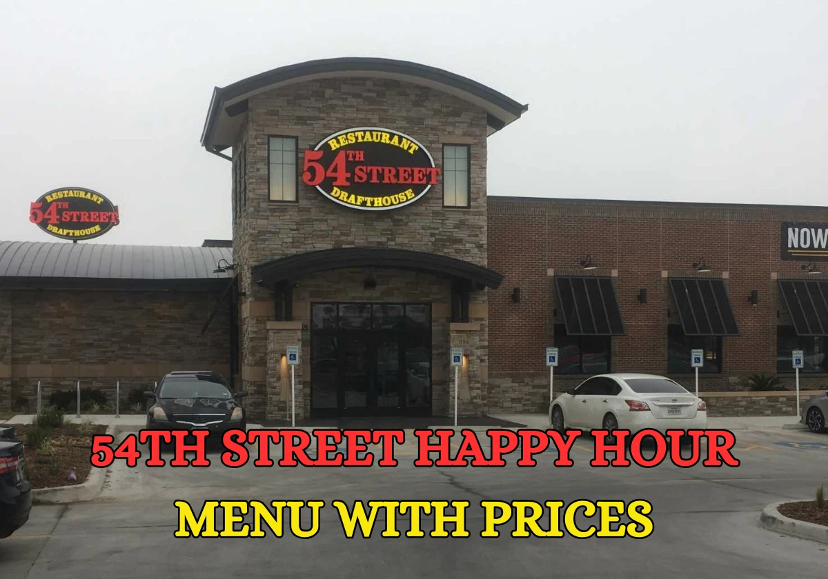 54th Street Happy Hour Menu with Prices