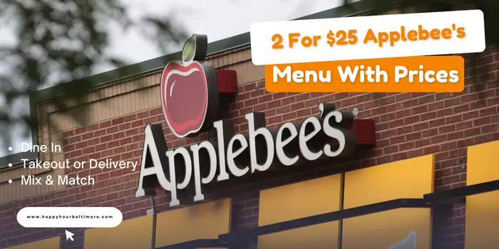 2 For $25 Applebee's Menu With Prices