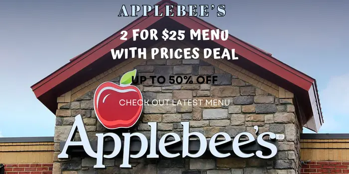 Applebee’s 2 for $25 Menu With Prices Deal